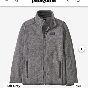 Patagonia Kids' Better Sweater® Fleece Jacket - Salted Grey. SZ 12. Clean.